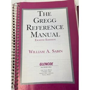 Glencoe McGraw-Hill The Gregg Reference Manual 8th Edition Sabin Spiral Blue Red